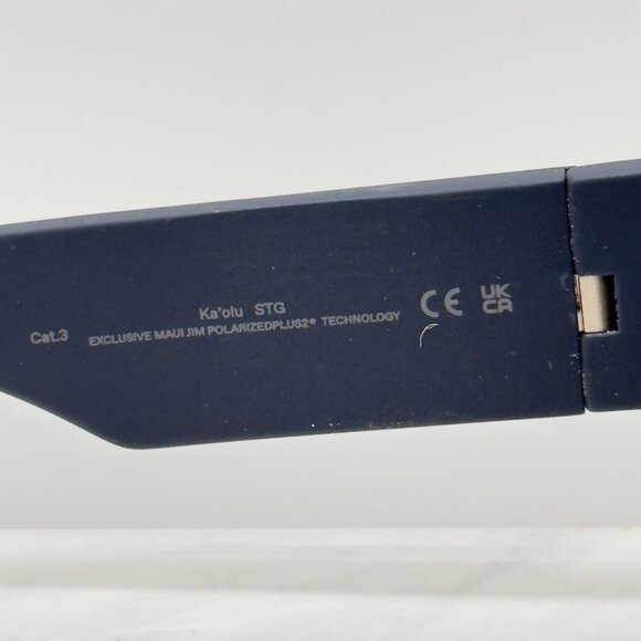 Maui Jim Kaolu MJ0641S-003 Square Sunglasses Blue Wrap Polarized Grey Lens Sport - Picture 7 of 9